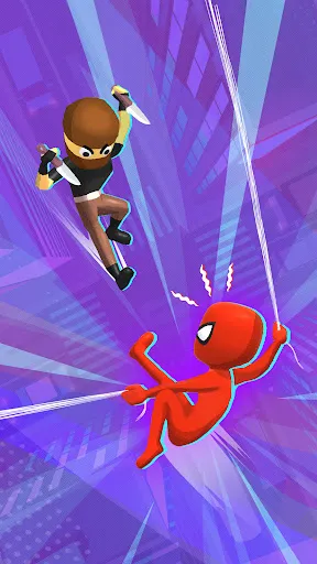 Gameplay screenshot 1 from Web Master: Stickman Superhero - Arcade game